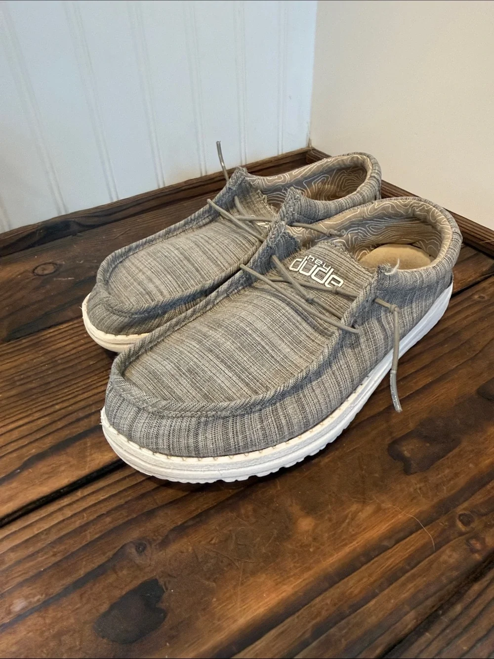 Hey Dude Wendy Slip-On Loafers in Light Gray